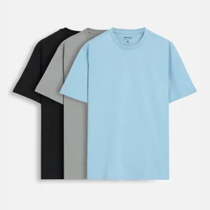 pack of 3 regular fit 100% cotton t shirt for men